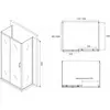 Душевой уголок ABBER Schwarzer Diamant AG30140B-S100B-S100B