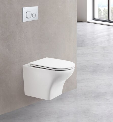 BelBagno BB064CHR Унитаз подвесной безободковый с креплением 360x520x380