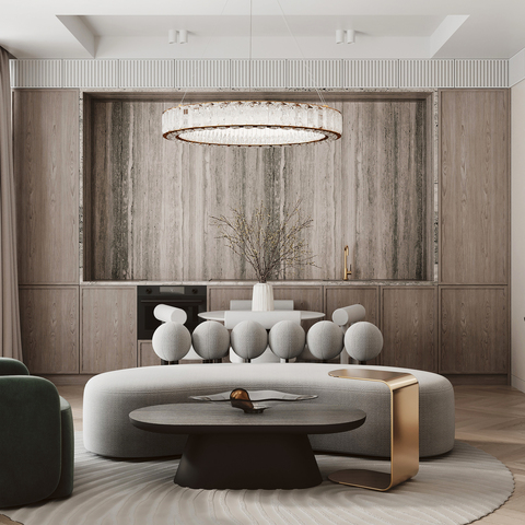 Подвесная светодиодная люстра Maytoni Castello MOD336PL-L170G3K