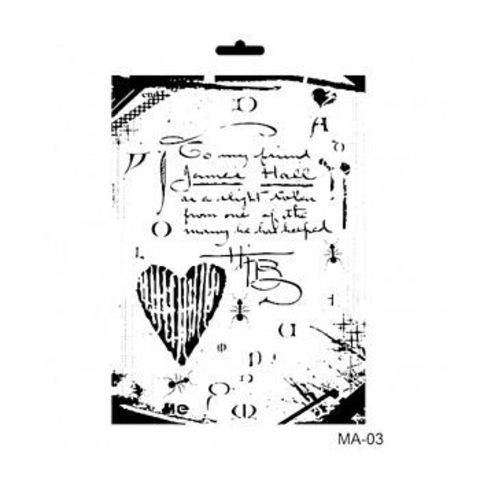 трафарет,пластик MA-03, 21*30см