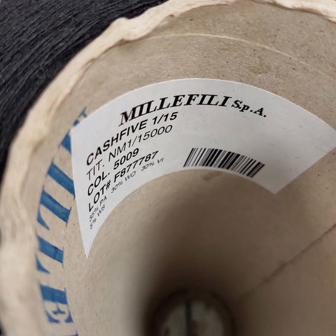 Смесовка с кашемиром (5%) MILLEFILI CASHFIVE 1/15 черный