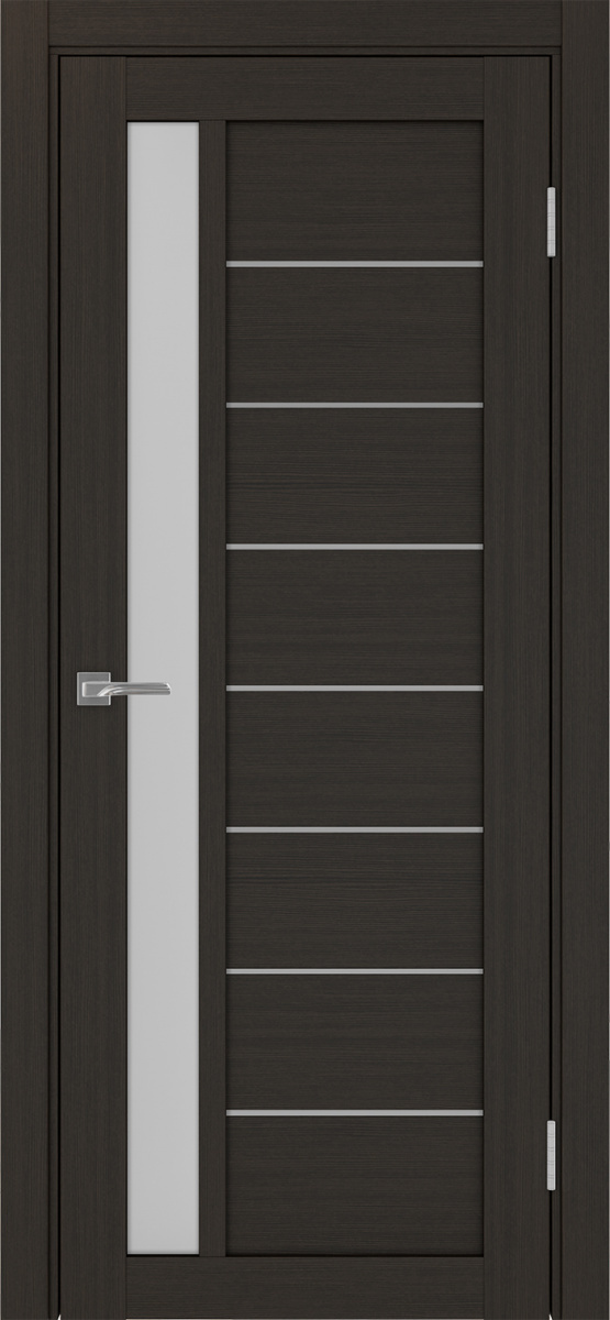 Дверь межкомнатная Оптима Порте Турин 554.21, цвет венге, экошпон, стекло мателюкс