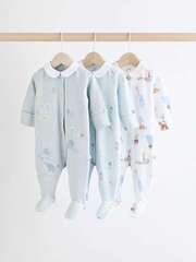Комбинезон / Cлип для малышей Next K79-503, 3 шт., Голубой, Белый