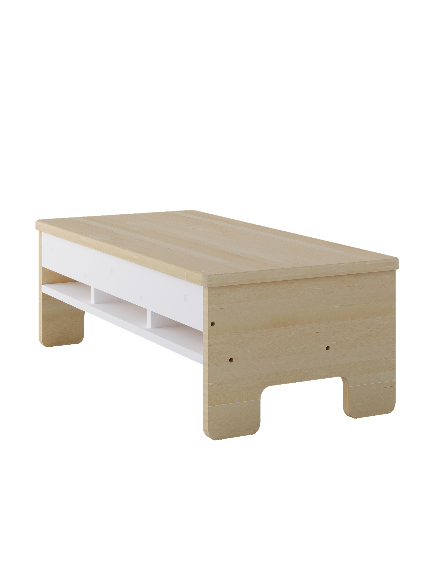 Скамья детская с полкой / 830х400х300 мм, дерево