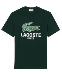 Теннисная футболка Lacoste Printed Cotton - green