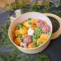 Новогодние мандарины зефир / 25 см