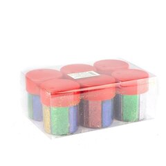 
          Блёстки для декора Alingar, 90 гр, 6 цветов, "Ассорти" (син, зел, роз, крас, сереб, зол), пластиковая баночка (секции)