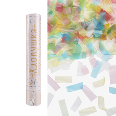 Пневмохлопушка, 30 см, Праздничный фейерверк, Прямоугольники, рисовая бумага, Ассорти, 1 шт.