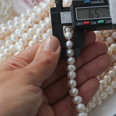 Жемчуг натуральный речной, круглый, 7-8 мм, 1 нить, Ж011