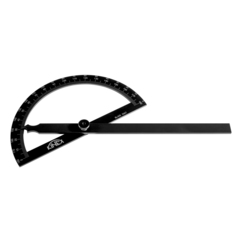 Угломер-транспортир 0-180° 120x200мм BlackCoat Kinex 1089-02-120