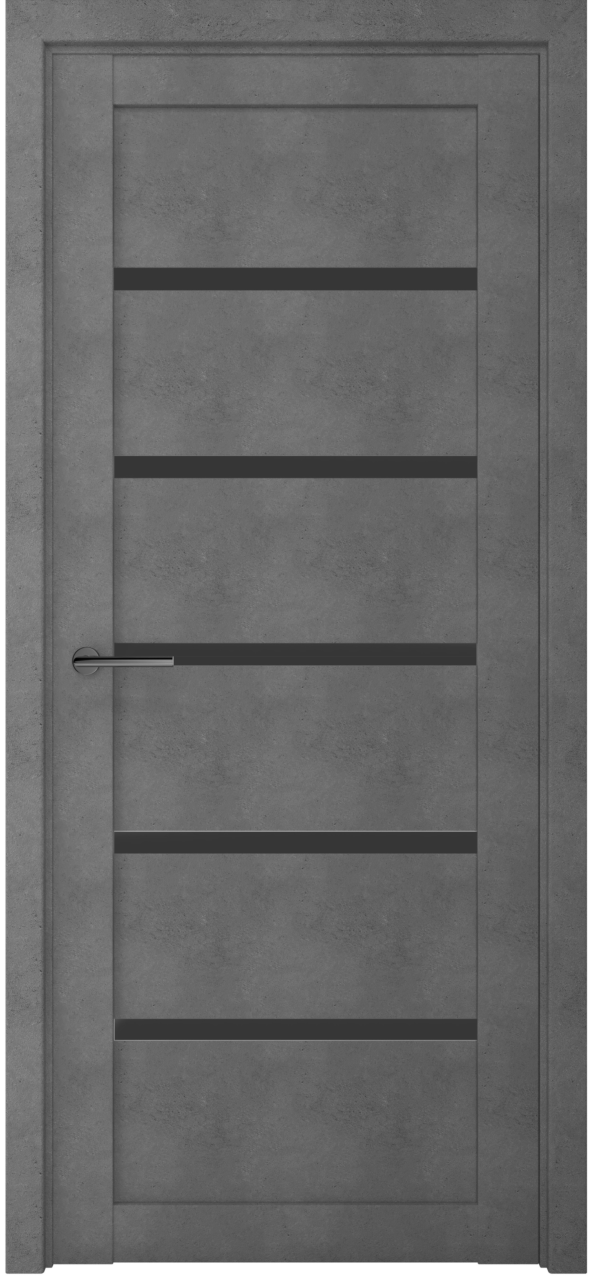 Дверь межкомнатная Альберо (Фрегат) Мегаполис лофт Вена, цвет темный бетон, экошпон, стекло графит