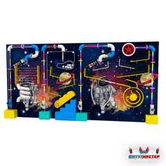Интерактивная стена для детского сада «Космонавтики», 4×1,8×0,6 м