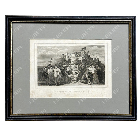 АНТОНИО РОКА. Похороны Юлия Цезаря. Гравюра. Испания, Мадрид. 1854–1859 г.