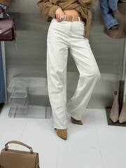 Брюки джинсовые женские арт. 8739-3 цвет "бежевый"