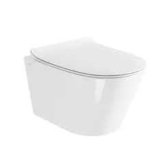 VitrA 8302B003-6404 M50 подвесной безободковый Vortex унитаз, белый, тонкая крышка-сиденье с микролифтом и легким снятием в комплекте фото