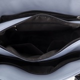 Сумка Саломея 166 гладкий серо-голубой + черный