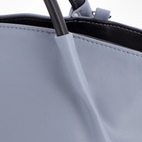 Сумка Саломея 362 гладкий серо-голубой + черный