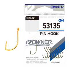 53135 № 14 Крючки OWNER Pin Hook-Gold / продажа от 5 уп.