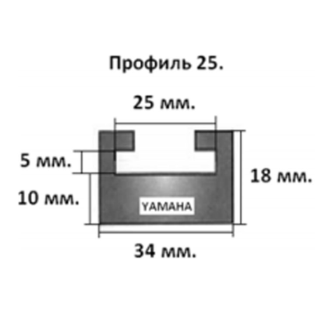 Sport Parts Inc 627-66-80 Склиз Yamaha 27 (25) профиль, 1676 мм (черный)