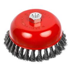 45-2-915 Щетка-крацовка чашечная, витая стальная проволока, посадочная гайка М14, 150мм (РемоКолор)