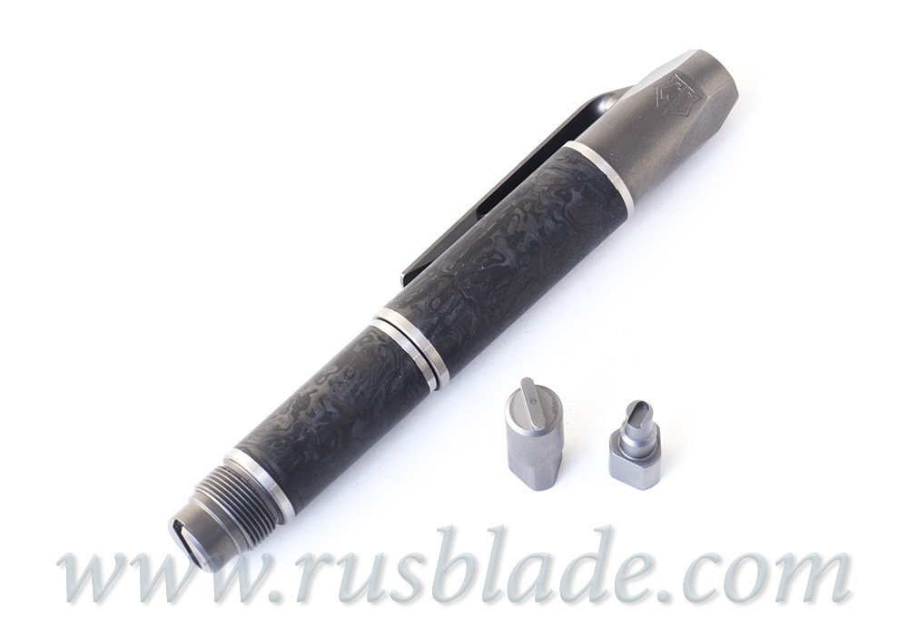 Shirogorov 2021 Pen Screwdriver Custom Division Marbled CF - фотография 