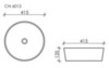 Умывальник чаша накладная круглая Element 415*415*135мм Ceramica Nova CN6013