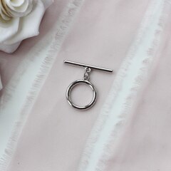 Замочек - тогл 15 мм, родий З090