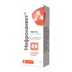 НЕФРОЛАНВЕТ паста для поддержания функции почек для кошек и собак 75 мл