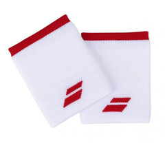 Напульсник теннисный Babolat Logo Jumbo Wristband - white/fiesta red