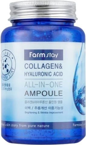 Farmstay Ampoule Сыворотка для лица многофункциональная с коллагеном Farmstay Collagen&Hyaluronic Acid All-In One Ampoule
