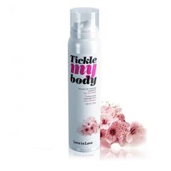 Массажная хрустящая пенка Tickle My Body Cherry Blossom с ароматом вишневого цвета - 150 мл. - 