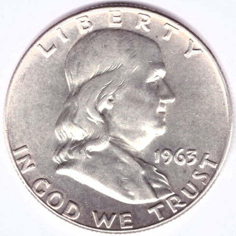 1/2 доллара 1963 (D). США (Франклин). VF-XF