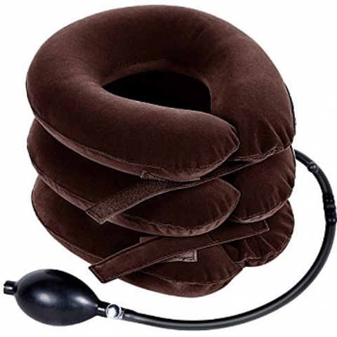 Массажный воротник для шеи Cervical Neck Traction Device (Коричневый)