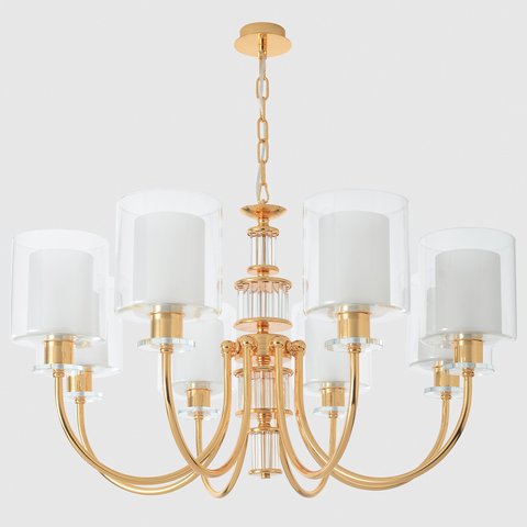 Подвесная люстра Crystal Lux ELENA SP8 GOLD