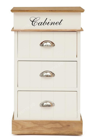 Тумба с 3 ящиками Cabinet (69*38*28 см) - Белый - купить 2