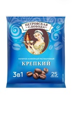 Растворимый кофе Петровская слобода 3 в 1 крепкий , в пакетиках , 25 уп., 500 г