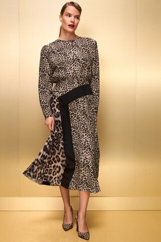 Marc Cain Платье в леопардовый узор из вискозы и шелка