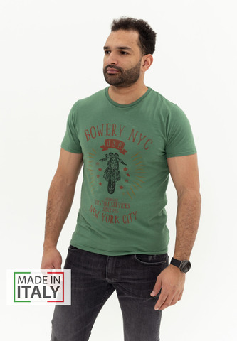 Футболка Bowery NYC "Speed Shop" Slub Myrthle Green