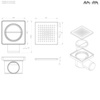 Am.Pm W02BD-P11-010-01SB PrimeFlow Трап для душа точечный мокрый затвор Cut Gradient 10см цвет сталь мат