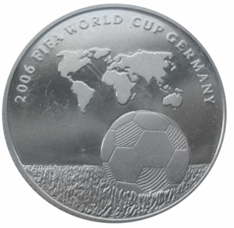 1 шекель Чемпионат мира по футболу Германия 2006 г. Израиль. 2004 год. BrUNC