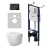 Am.Pm IS90238.801900 Инсталляция с клав PrimeFit S, мат.черный, с подвес унит Like Aquaspin с сид м/лифт