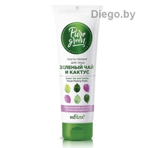 Green Tea and Cactus Facial Peeling Paste