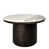 Журнальный столик SC-12, Ø60х35 см, мрамор, дерево