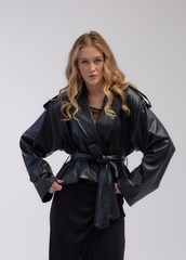 Куртка Joleen с поясом экокожа