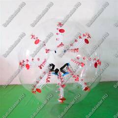 Бампербол «Прозрачный» с красными держателями, ПВХ, диаметр 1,8 м