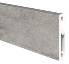 Напольный плинтус ПВХ Foresta Grace Бетон серый FG 013 2000х70х13 мм