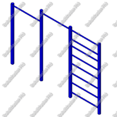 ТУРНИК ДВОЙНОЙ СО ШВЕДСКОЙ СТЕНКОЙ