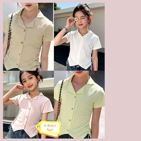 Блуза хлопок д (4-8) 260226-XL9079