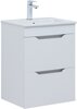 Aquanet 354885 Тумба с раковиной Практика 50 2 ящ. цв.белый глянец (354885)
