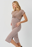Костюм для беременных 16261 мокко полоска